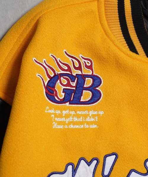 1111clothing(ワンフォークロージング)の「アップリケ コラージュ スタジャン / Applique Collage Stadium Jacket(スタジャン・メンズ・イエロー/ネイビー/ブラック・M/L)」の13枚目の写真
