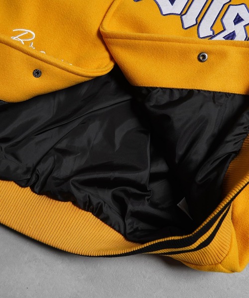 1111clothing(ワンフォークロージング)の「アップリケ コラージュ スタジャン / Applique Collage Stadium Jacket(スタジャン・メンズ・イエロー/ネイビー/ブラック・M/L)」の20枚目の写真