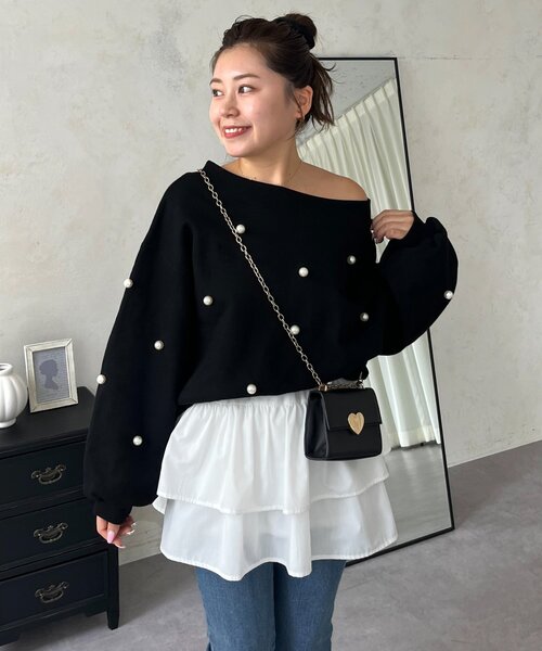 prose verse（プロズヴェール）の「【MOMO】ワイドボートネックパール