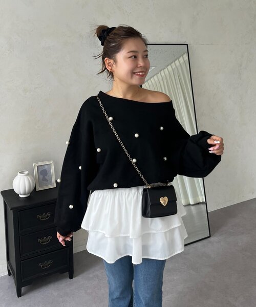 prose verse（プロズヴェール）の「【MOMO】ワイドボートネックパール