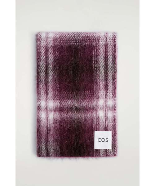 COS アルパカブレンドチェックウールスカーフ COS】CHECKED ALPACA-BLEND SCARF マフラー ウール (COS/マフラー