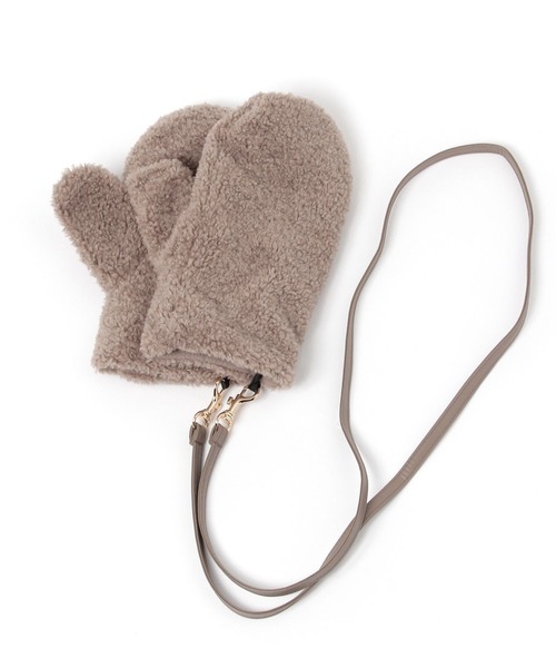 FOUND GOOD（ファウンドグッド）の「コードツキボアミトン（手袋・レディース・ベージュ/グレー系8/アイボリー/ブラック・FREE）」の9枚目の写真