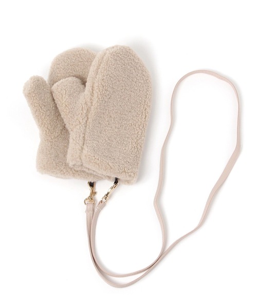 FOUND GOOD（ファウンドグッド）の「コードツキボアミトン（手袋・レディース・ベージュ/グレー系8/アイボリー/ブラック・FREE）」の10枚目の写真