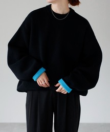 meilmada(メイルマダ)のバイカラーニットプルオーバー(ニット/セーター)