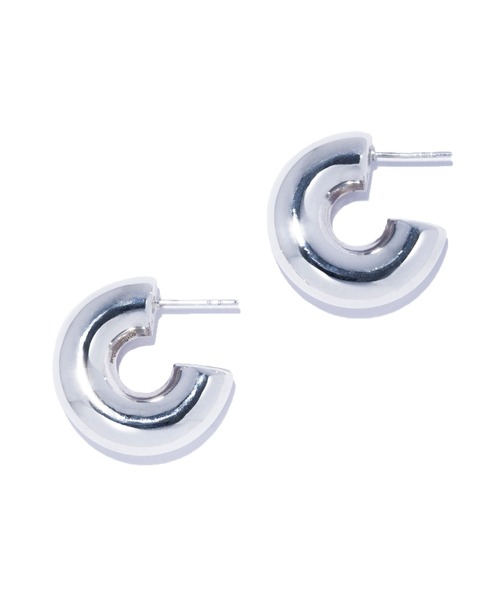 quip queint(クイップクエイント)の「【quip queint】popo hoop pierce M/ポポ フープ ピアス M QU232(ピアス(両耳用)・レディース・シルバー・FREE)」の2枚目の写真