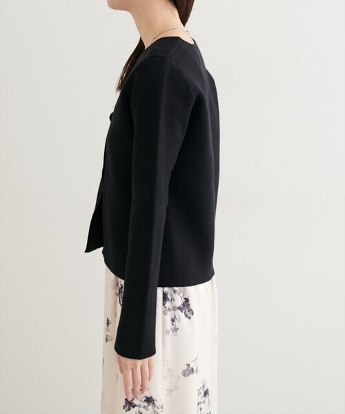 natural couture（ナチュラルクチュール）の「【WEB限定】ゴールド釦Vネックプルオーバー（ニット/セーター・レディース・ブラック/オフホワイト/ブラウン/ネイビー・FREE）」の14枚目の写真