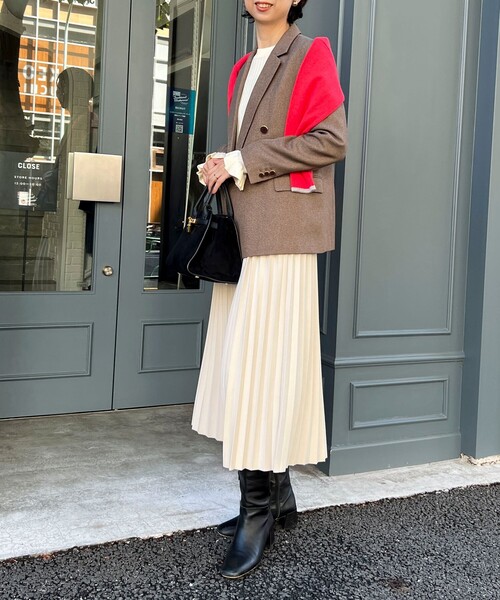 MICO COULIER（ミコクリエ）の「ツィードシャークテーラードダブルジャケット（テーラードジャケット・レディース・チャコールグレー/ブラウン・36/38）」の4枚目の写真