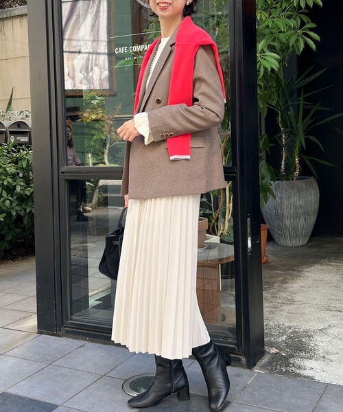 MICO COULIER（ミコクリエ）の「ツィードシャークテーラードダブルジャケット（テーラードジャケット・レディース・チャコールグレー/ブラウン・36/38）」の7枚目の写真