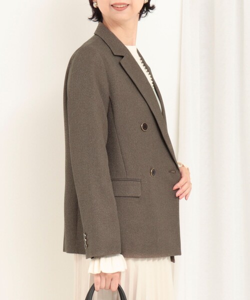 MICO COULIER（ミコクリエ）の「ツィードシャークテーラードダブルジャケット（テーラードジャケット・レディース・チャコールグレー/ブラウン・36/38）」の19枚目の写真