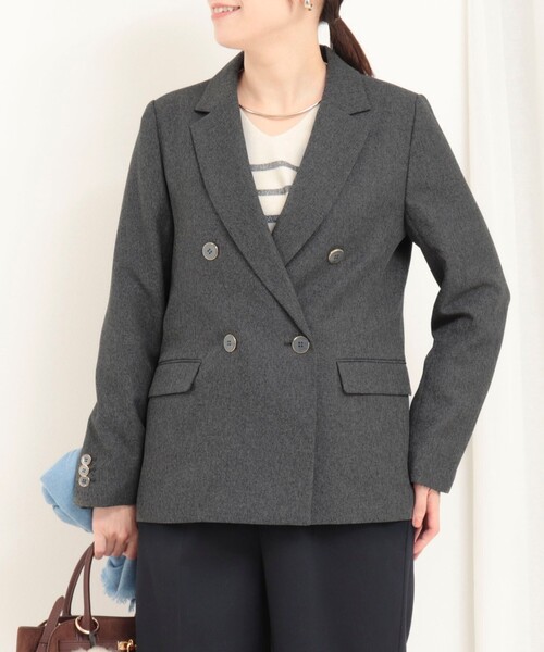 ツィードシャークテーラードダブルジャケット（テーラードジャケット