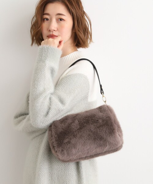 grove（グローブ）の「エコファーダブルショルダー（ショルダーバッグ・レディース・アイボリー/ナチュラル/キャメル/ダークグレー・00）」の3枚目の写真