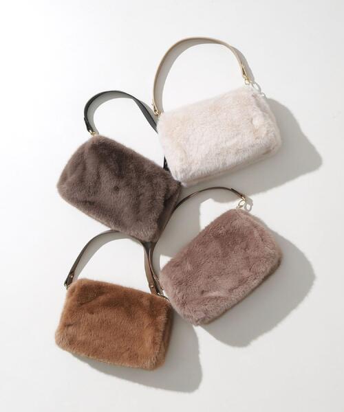 grove（グローブ）の「エコファーダブルショルダー（ショルダーバッグ・レディース・アイボリー/ナチュラル/キャメル/ダークグレー・00）」の13枚目の写真