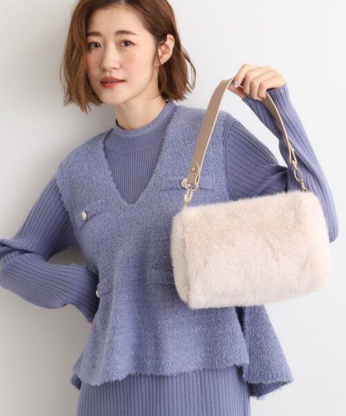 grove（グローブ）の「エコファーダブルショルダー（ショルダーバッグ・レディース・アイボリー/ナチュラル/キャメル/ダークグレー・00）」の14枚目の写真