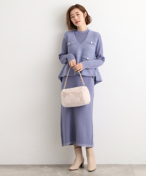 grove（グローブ）の「エコファーダブルショルダー（ショルダーバッグ・レディース・アイボリー/ナチュラル/キャメル/ダークグレー・00）」の15枚目の写真