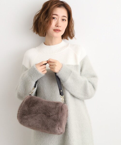 grove（グローブ）の「エコファーダブルショルダー（ショルダーバッグ・レディース・アイボリー/ナチュラル/キャメル/ダークグレー・00）」の18枚目の写真