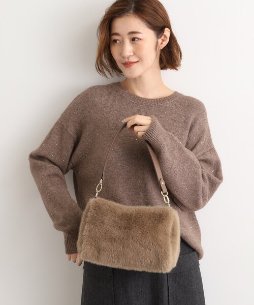 grove（グローブ）の「エコファーダブルショルダー（ショルダーバッグ・レディース・アイボリー/ナチュラル/キャメル/ダークグレー・00）」の20枚目の写真