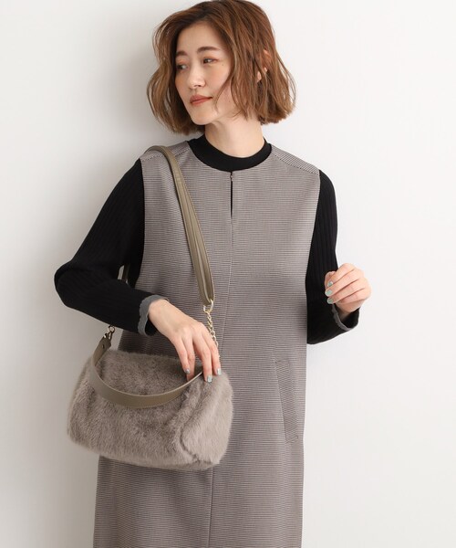 grove（グローブ）の「エコファーダブルショルダー（ショルダーバッグ・レディース・アイボリー/ナチュラル/キャメル/ダークグレー・00）」の22枚目の写真