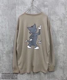 TOM&JERRY トム&ジェリー ミニ裏毛 綿タッチ バックプリント BIG トレーナー