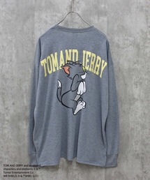 TOM&JERRY トム&ジェリー ミニ裏毛 綿タッチ バックプリント BIG トレーナー