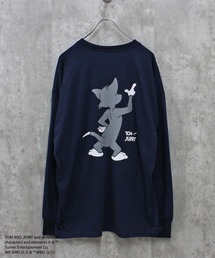 TOM&JERRY　トム＆ジェリー　ミニ裏毛　綿タッチ　バックプリント　BIG　トレーナー