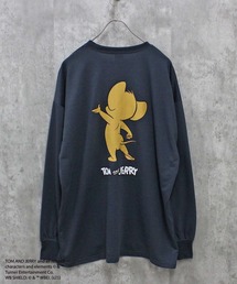 TOM&JERRY　トム＆ジェリー　ミニ裏毛　綿タッチ　バックプリント　BIG　トレーナー
