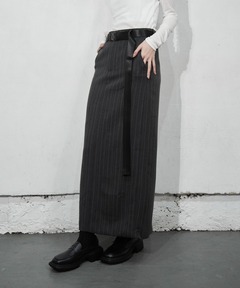 INSCRIRE/アンスクリア】マルチストライプロングスカート（スカート