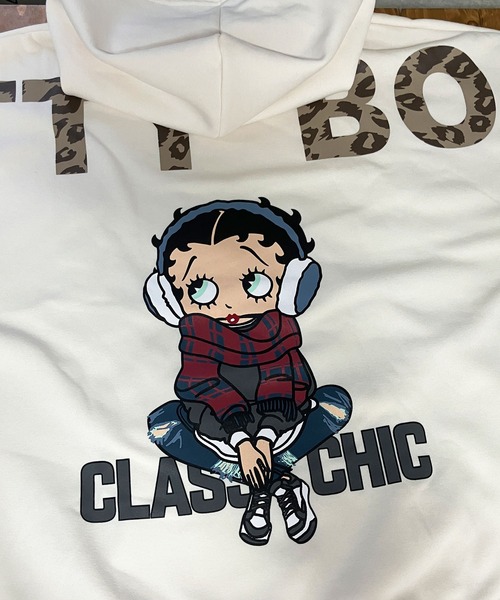 セール】裏起毛BETTY BOOPバックプリントパーカー（パーカー