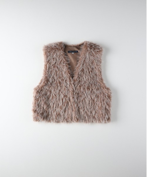 セール】【HONEYSUCKLE ROSE】フェイクファー ベスト (エコファー