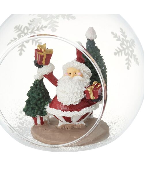 セール】ガラスオーナメント サンタ ドーム（インテリア雑貨