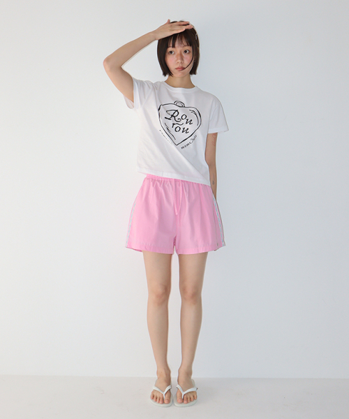 RONRON(ロンロン)の「ROMANTIC PENDANT CROP T SHIRT WHITE(Tシャツ/カットソー・レディース・その他・FREE)」の2枚目の写真