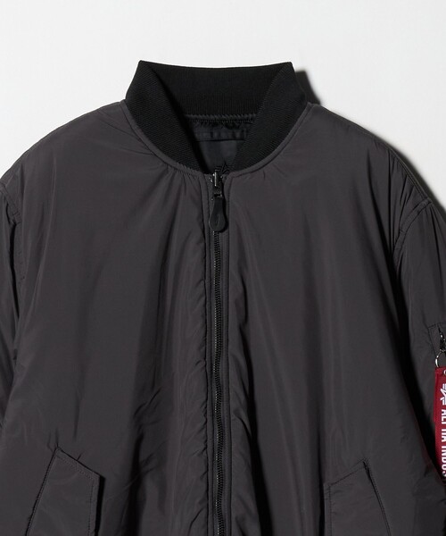 アルファ　リバーシブル　MA-1 ブラックS セール】【別注】＜ALPHA INDUSTRIES＞リバーシブル MA-1 フライト