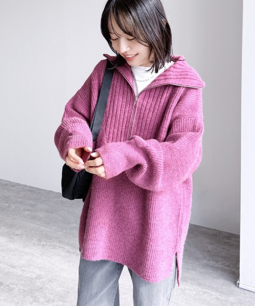 セール】ハーフジップニット（ニット/セーター）｜reca（レカ）の