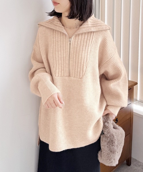 セール】ハーフジップニット（ニット/セーター）｜reca（レカ）の