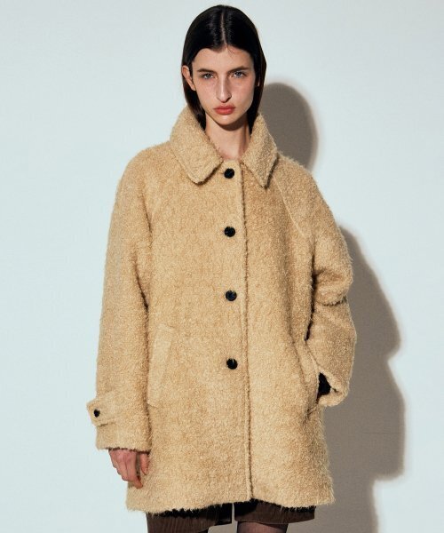 NICK&NICOLE(ニックアンドニコール)の「NICOLE BOUCLE WOOL HALF COAT_BEIGE(チェスターコート・レディース・その他・FREE)」の1枚目の写真