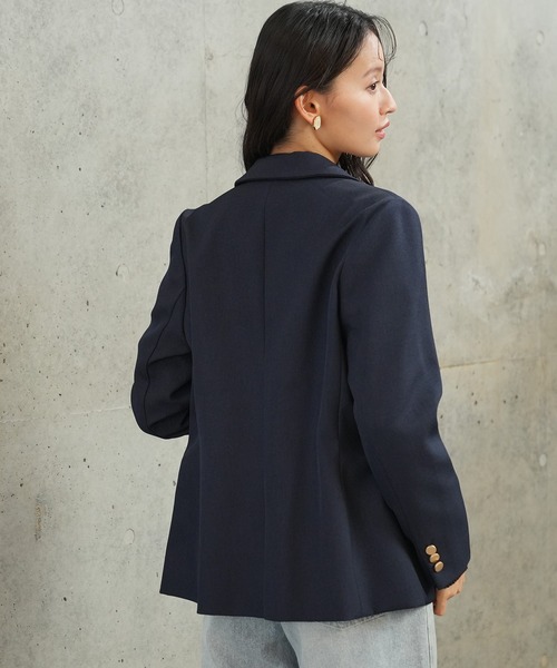 TRUDEA（トルディア）の「金釦ダブルブレストジャケット（テーラードジャケット・レディース・ネイビー/ブラウン/ブラック・SMALL/MEDIUM/LARGE）」の20枚目の写真