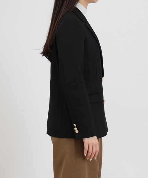 TRUDEA（トルディア）の「金釦ダブルブレストジャケット（テーラードジャケット・レディース・ネイビー/ブラウン/ブラック・SMALL/MEDIUM/LARGE）」の9枚目の写真