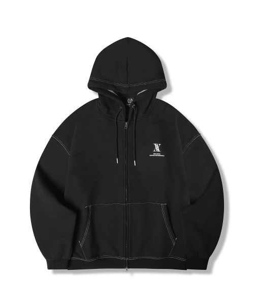 AVANDRESS（アバンドレス ）の「UNISEX AV OVERSIZED ZIP-UP BLACK STITCH（パーカー・メンズ・ブラック・SMALL/MEDIUM/LARGE）」の2枚目の写真