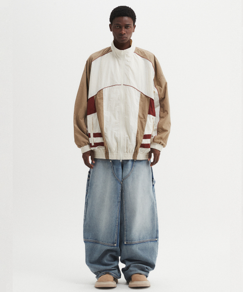 セール】Nylon Track Jacket Beige（ナイロンジャケット）｜DNSR