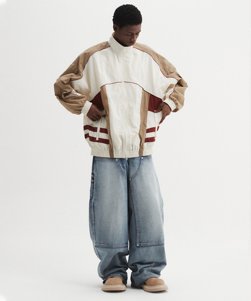 セール】Nylon Track Jacket Beige（ナイロンジャケット）｜DNSR