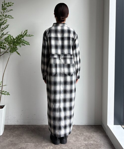 DouDou（ドゥドゥ）の「オンブレチェックワンピース（ワンピース