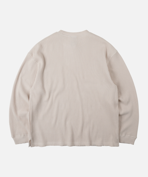 FRIZMWORKS(フリズムワークス)の「OVERSIZED WAFFLE POCKET TEE 002 _ CREAM(Tシャツ/カットソー・メンズ・その他・MEDIUM/LARGE/X-LARGE/SMALL)」の3枚目の写真