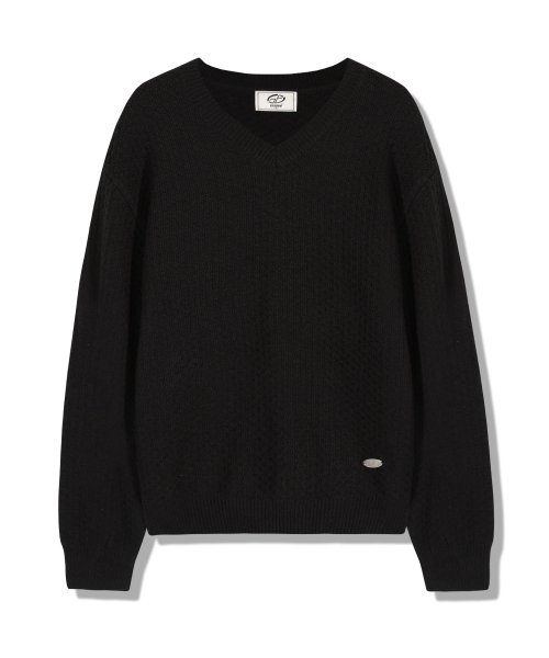 GUBIN(グビン)の「レトロパターンVネックニット - ブラック(ニット/セーター・メンズ・その他・MEDIUM/LARGE)」の2枚目の写真
