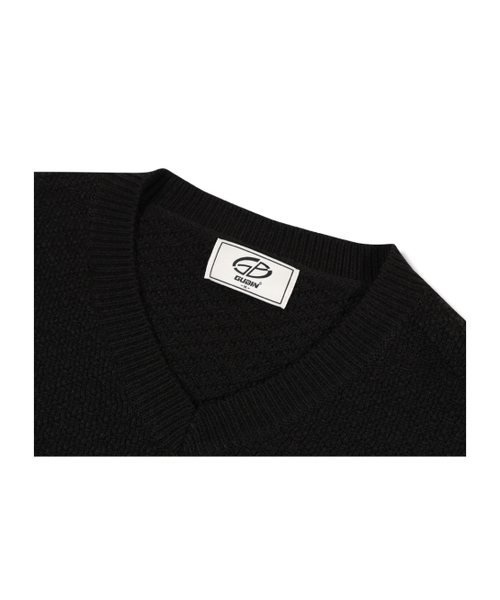 GUBIN(グビン)の「レトロパターンVネックニット - ブラック(ニット/セーター・メンズ・その他・MEDIUM/LARGE)」の4枚目の写真