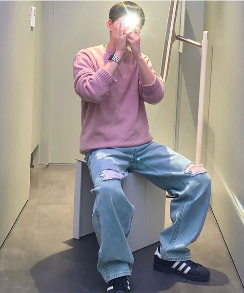MUSINSA STANDARD（ムシンサスタンダード）の「エッセンシャルクルーネックニット[クリーム]（ニット/セーター・メンズ・その他・SMALL/MEDIUM/LARGE/X-LARGE/XX-LARGE）」の6枚目の写真