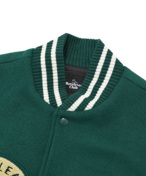 Retriever Club（レトリーバークラブ）の「BIG R LOGO PATCH STADIUM JACKET [GREEN]（スタジャン・レディース・その他・LARGE）」の16枚目の写真