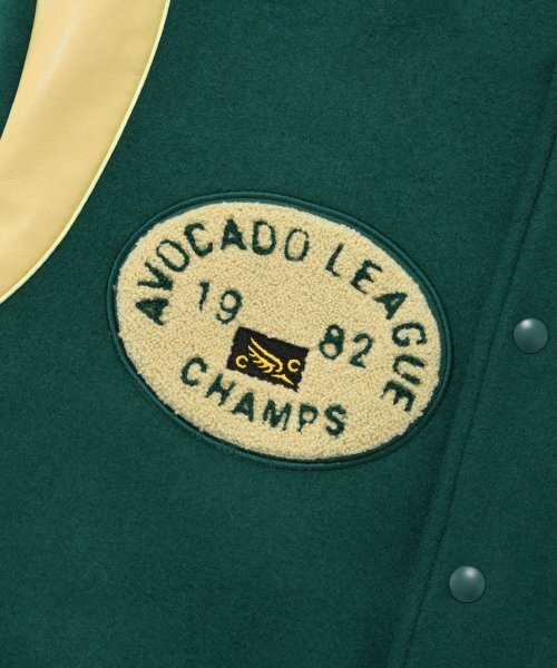 Retriever Club（レトリーバークラブ）の「BIG R LOGO PATCH STADIUM JACKET [GREEN]（スタジャン・レディース・その他・LARGE）」の13枚目の写真