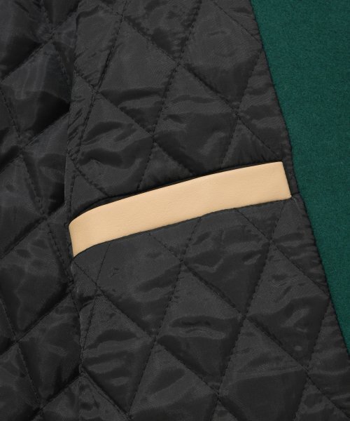 Retriever Club（レトリーバークラブ）の「BIG R LOGO PATCH STADIUM JACKET [GREEN]（スタジャン・レディース・その他・LARGE）」の7枚目の写真