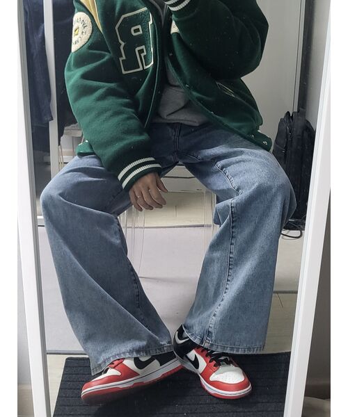 Retriever Club（レトリーバークラブ）の「BIG R LOGO PATCH STADIUM JACKET [GREEN]（スタジャン・レディース・その他・LARGE）」の6枚目の写真