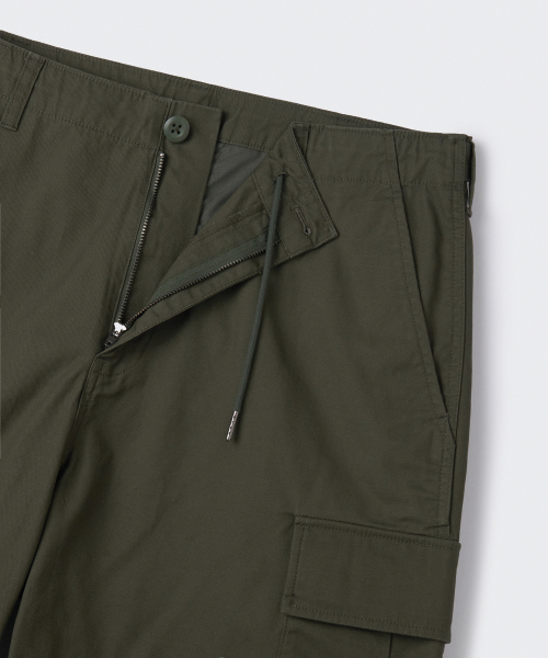 MUSINSA STANDARD（ムシンサスタンダード）の「コットンワイドカーゴショーツ[カーキ]（その他パンツ・メンズ・その他・27/28/29/30/31/32/33/34/36）」の4枚目の写真