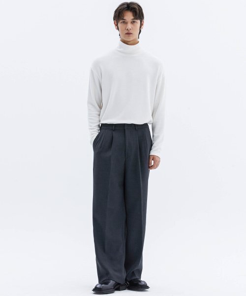 TRIP LE SENS（トリップ ル センス）の「FWコンフォートツーピンタックスラックス_チャコール（スラックス・レディース・その他・LARGE/MEDIUM/SMALL）」の2枚目の写真